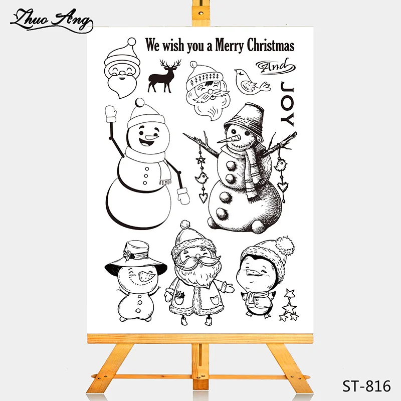 

Wish Christmas joy Transparent Clear Silicone Stamp/Seal for DIY Scrapbooking/Photo Album Decorative Card Making Clear Stamps