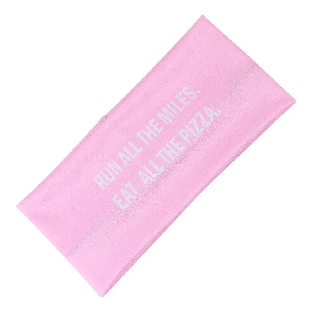 Женская эластичная повязка на голову, спортивный потный браслет для йоги, тренажерный зал, повязка на голову - Цвет: Розовый