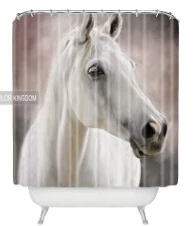 Sweetenlife Высококачественная лошадь шаблон занавеска для душа s индивидуальные экраны для ванной Водонепроницаемый полиэстер ткань занавеска для ванной - Цвет: NO6