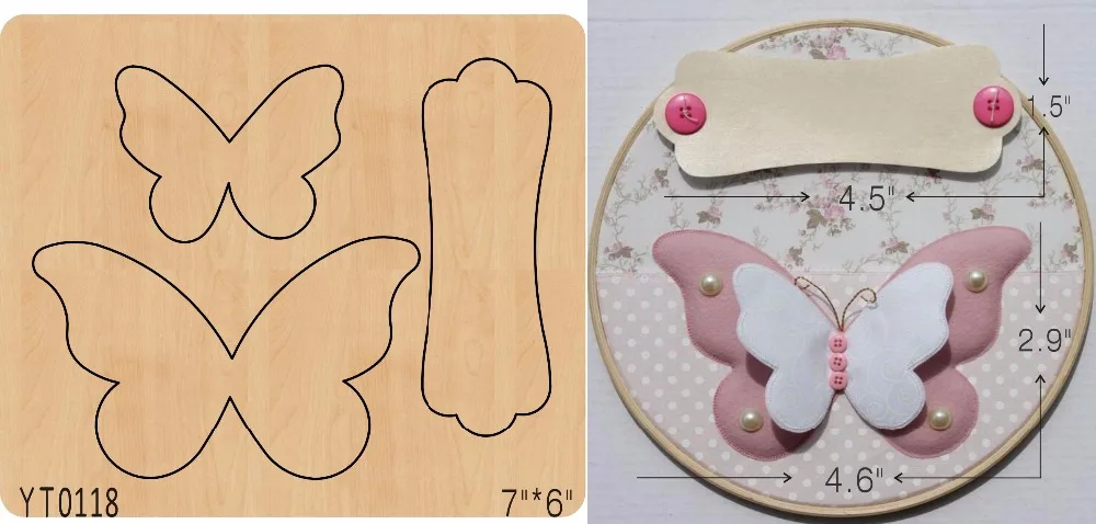 

Pink Butterfly DIY cutting tool die /YT0118/Scrapbook mold