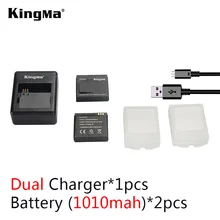 KingMa Xiaomi yi battery 2PCS 1010mAh xiaoyi battery + xiao yi battery charger For xiaomi yi action camera xiaomi yi accessories
