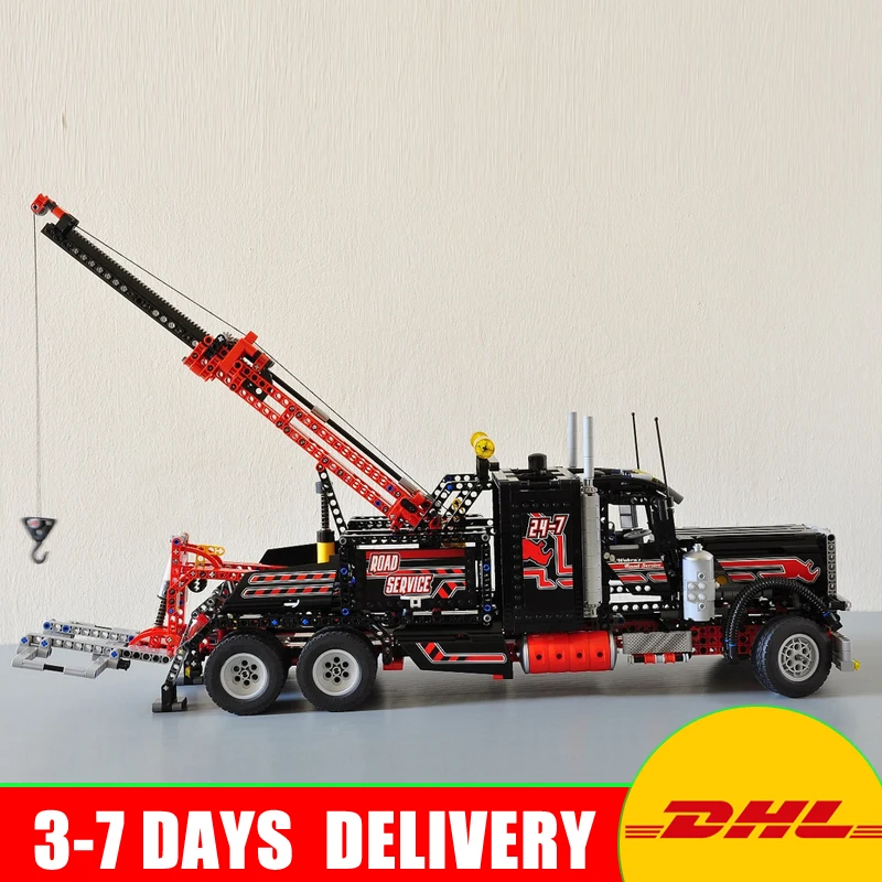 

IN Stock DHL LEPIN 20020 1877pcs technic series The American heavy container trucks Model Building blocks Bricks Clone Toy 8285