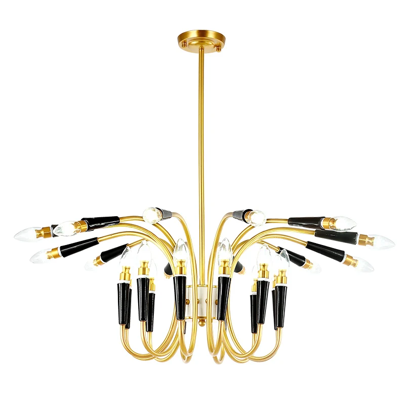 

BDBQBL 24Heads/30Heads Pendant Lights AC 90-260V Metal PVC Pendant Lamp For Kitchen Restaurant Cafe Bar Luxurious Hanglamp