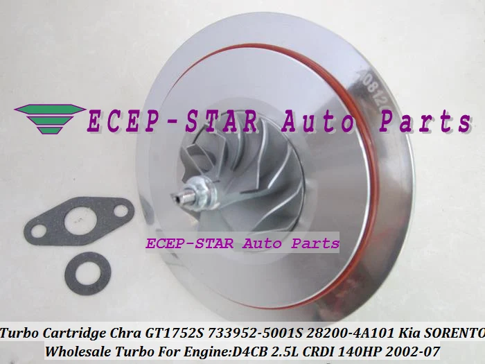 Turbo Cartridge CHRA GT1752S 733952-5001S 733952-0001 28200-4A101 733952 Turbocharger For KIA SORENTO D4CB 2.5L CRDI 2002-07 140HP  (5)
