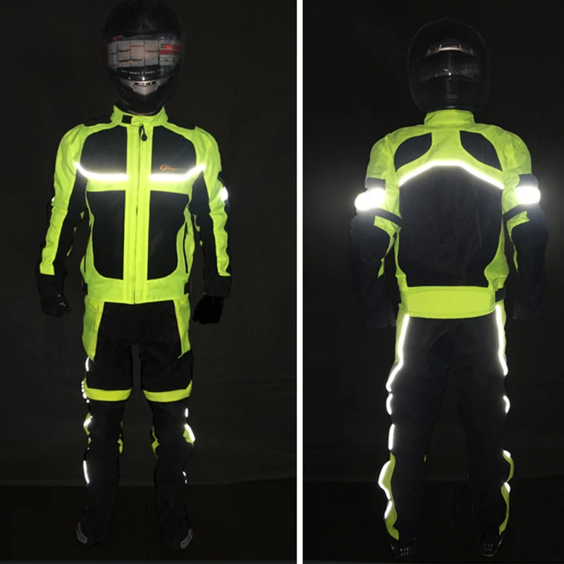 

Mens Motorcycle Jacket + Motorcycle Pants Set Windproof Motorcycle Racing Suit Protective Gear Moto Clothing Jacket & pants