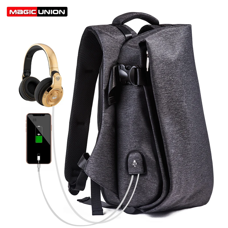 

MAGIC UNION Fashion Men Backpack for Laptop 15.6" USB Port Waterproof Travel Backpack Large Capacity College School Backpack