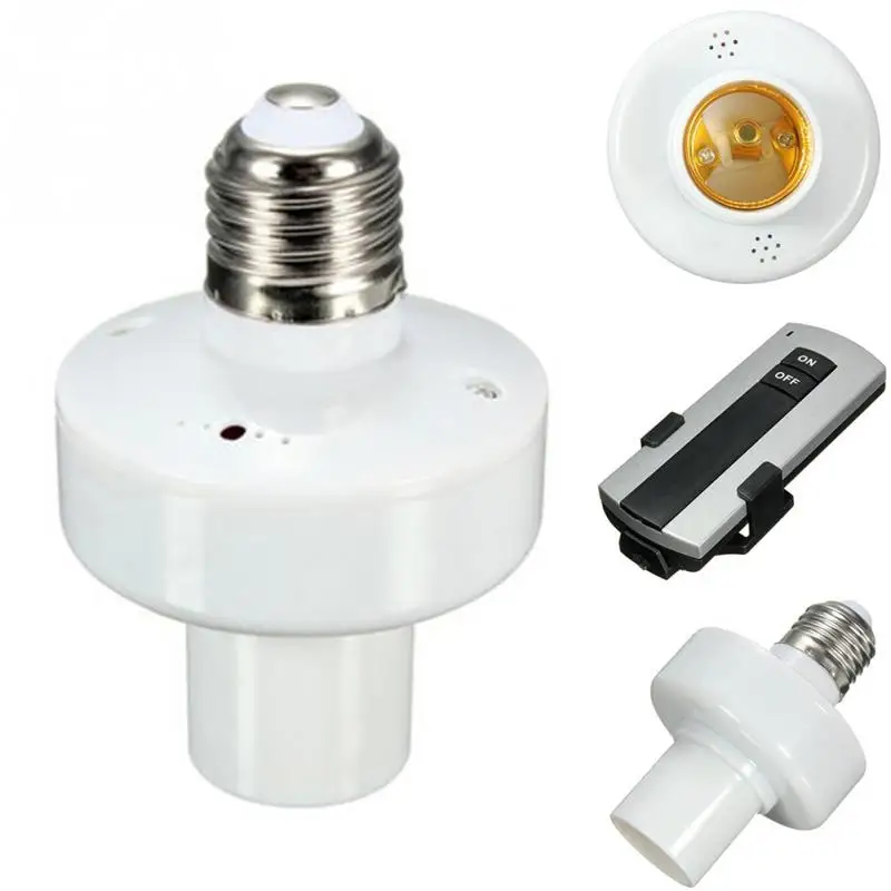 

Durable E27 Screw Wireless Remote Control Light Lamp Bulb Holder Cap Socket Switch New On Off Hot Sale Free Shipping