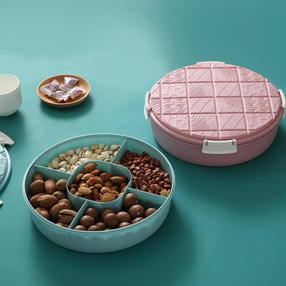 

Plastic Melon Seeds Storage Box With Mobile Phone Holder Candy Snack Dry Fruit Organizer Container Bowl Table Plate Dish 5pz