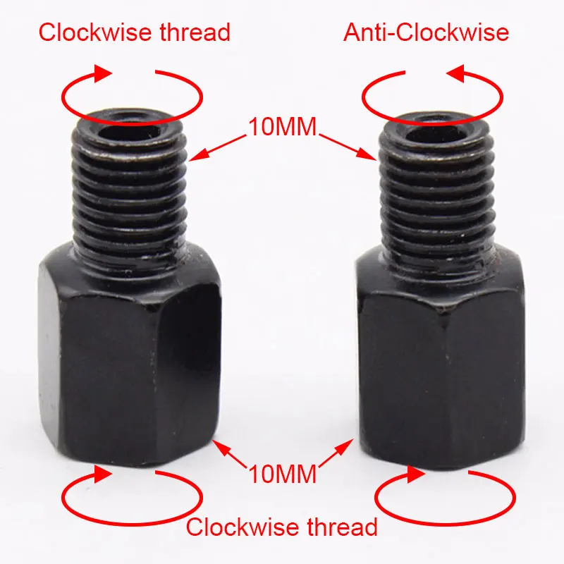 Nordson 2pcs Motorcycle Rearview Mirror 10mm to 10mm Mirror Forward Reverse Adapter Bolts Screw For Honda Yamaha Suzuki Kawasaki