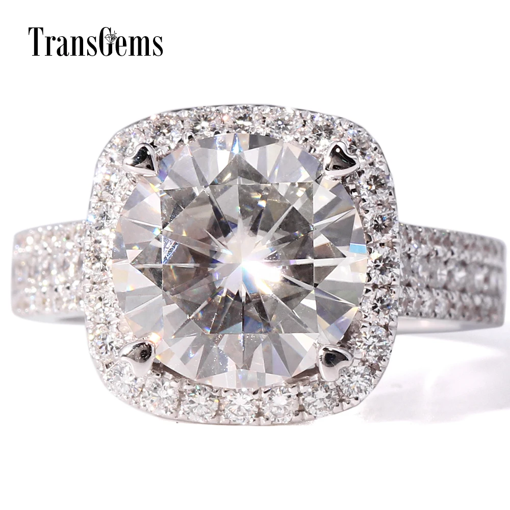 Женское Обручальное кольцо с бриллиантами белое золото 14 к 5 карат|white diamond|diamond white