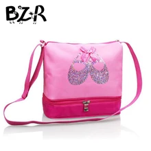 Bazzery Pink Canvas Ballet Dance font b Bags b font For Girl Sequins Ballet Shoes Ballerina