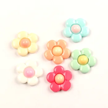 

LF 50Pcs 21mm Mixed Flower Resin Cabochon Flatback Decoration Crafts Embellishments For Scrapbooking Diy Accessories