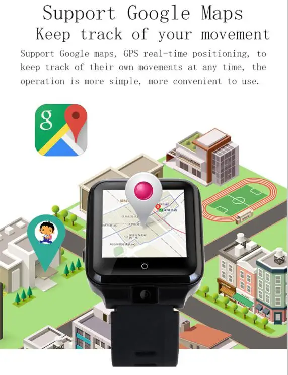 Android 6.0 Ios Smartphone Internet Watch Heartbeat Wifi 4G GPS Smart Watches with Speed Monitor Camera Wristwatch New Year Gift