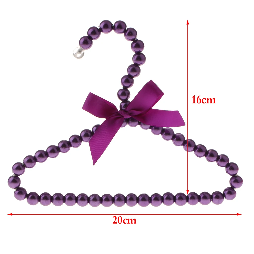 Anti-Rust Beaded Metal Clothing Clothes Hanger Coat Trouser Dress Pants Hook Holder for Kids Children Pets Bedroom Decor