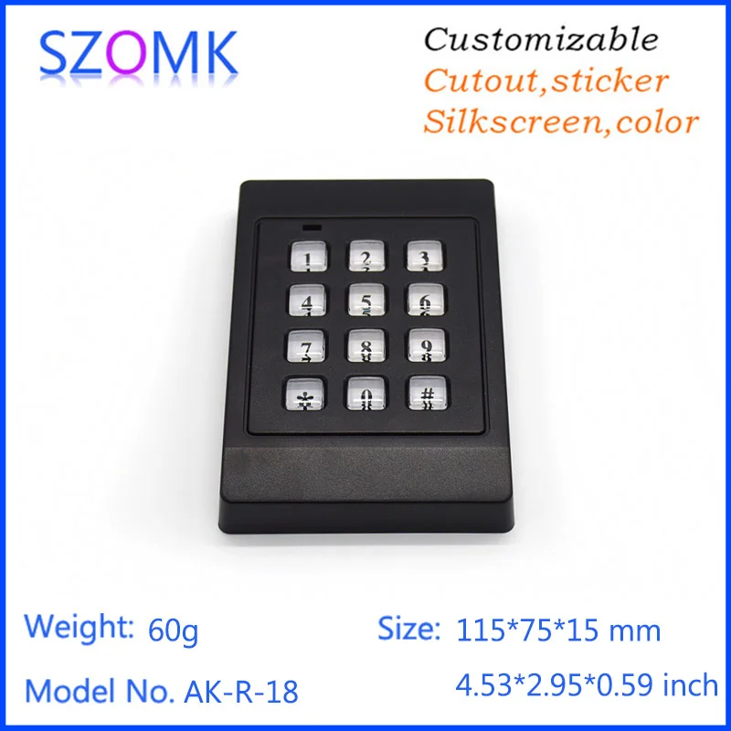 

1 pc, 115*75*15mm szomk plastic enclosure housing for access control system szomk RFID plastic box for electronic project box