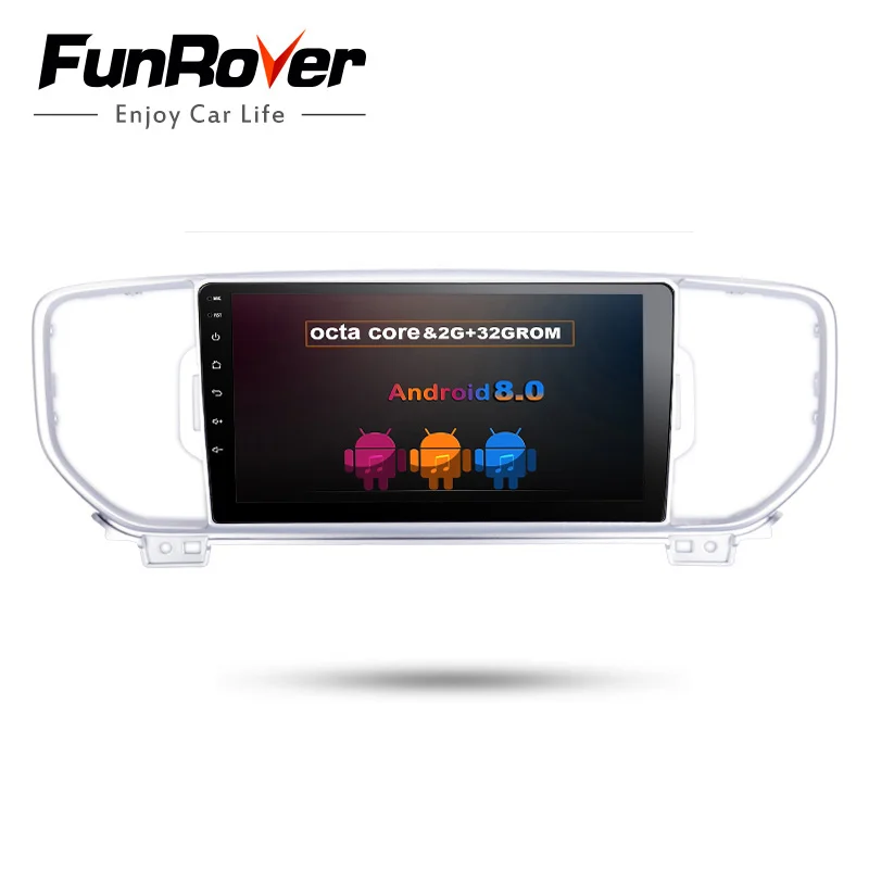 

Funrover Android8.0 2 din car radio tape recorder stereo multimedia player for KIA sportage kx5 2016 2017 8core navigation wifi