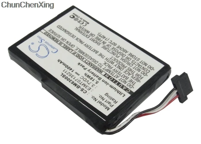 Аккумулятор Cameron Sino 1400mAh для BlueMedia BM6300, BM6300T, BM-6400, BM-6420, MD 95255, PNA 150, PNA-3002, для Jucon GPS-3741
