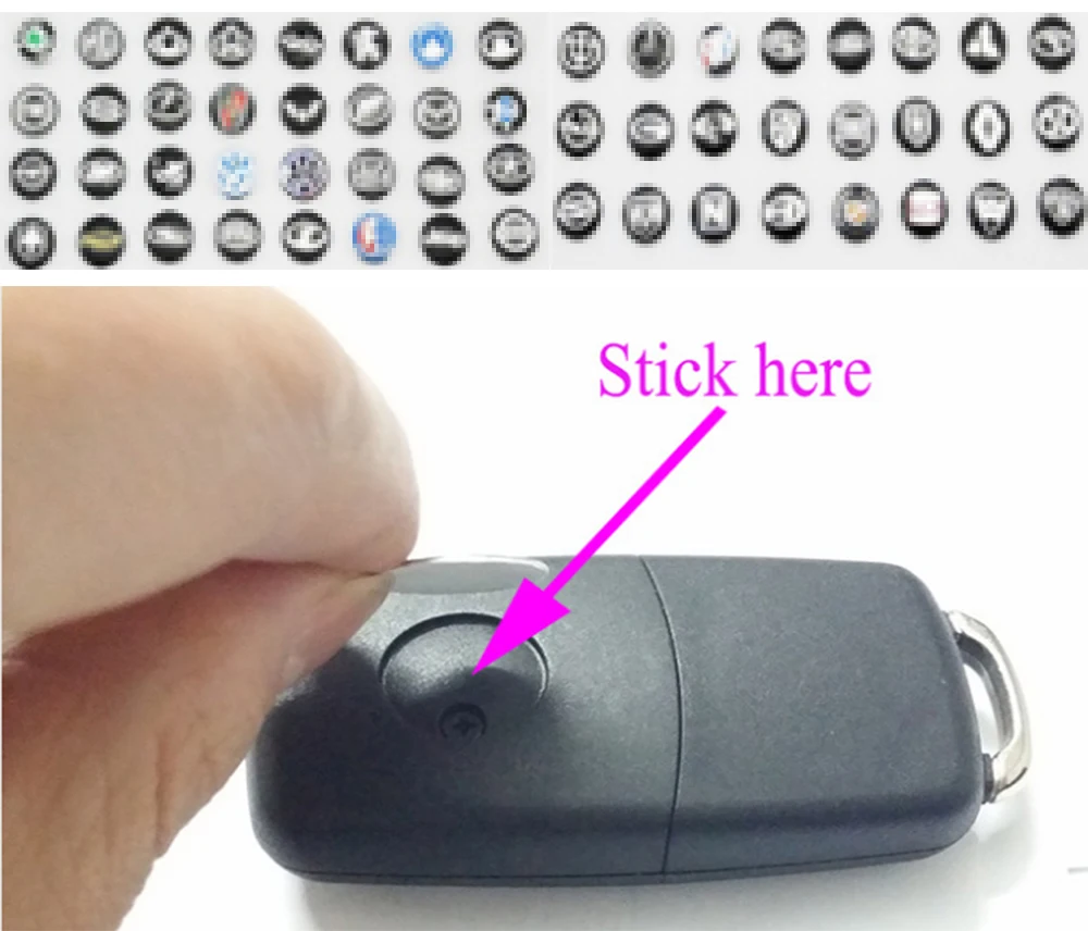 14mm Key Emblem Badge for VW for Chevrolet for Audi for Fiat for Nissan