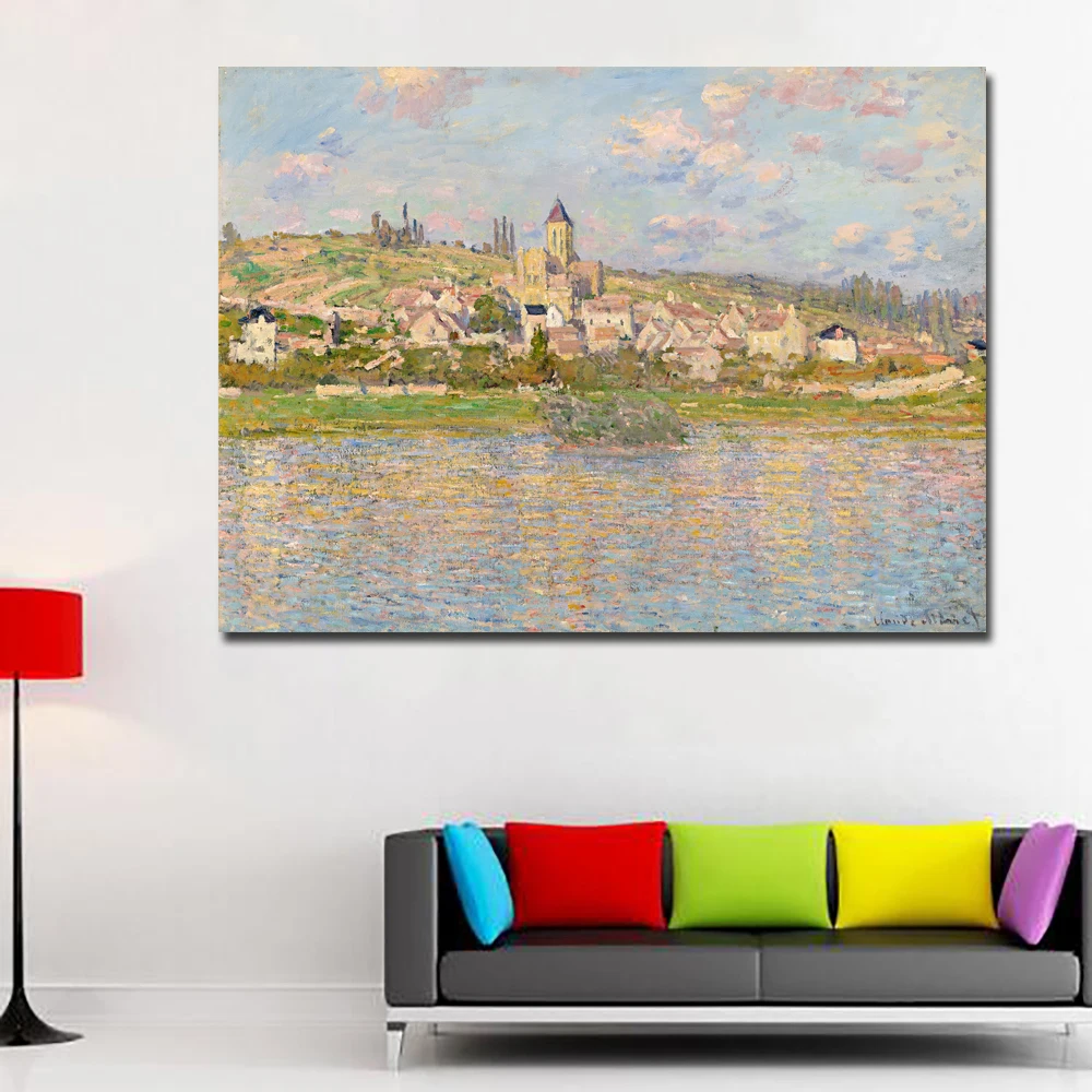 

SELFLESSLY Impression Sunrise Monet Famous Paintings Reproductions HD Print Monet Posters For Living Room Wall Monet Decorative