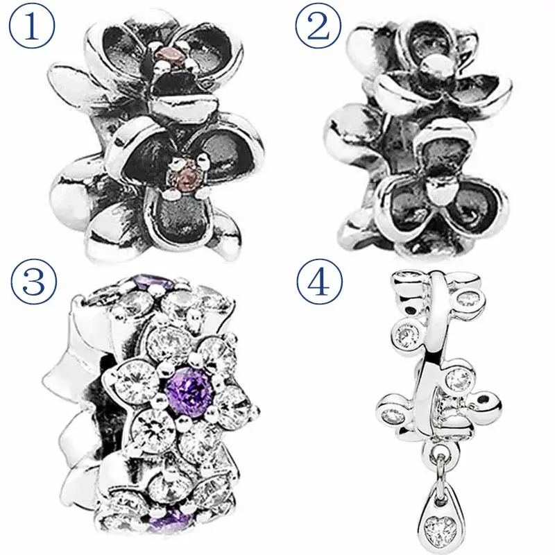 

Vintage Tiny Flower Dreamy And Glamorous Mood Chandelier Droplets Spacer Beads Fit Pandora Bracelet 925 Sterling Silver Charm