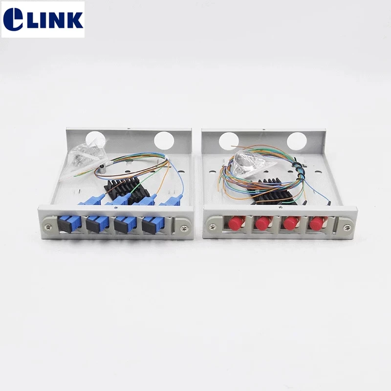 광섬유 터미네이션 박스, 완전 설치 SC FC 피그테일 및 어댑터, SPCC 미니 패치 패널, ftth 분배 ELINK, 4 코어, 2 개 광섬유 터미네이션 박스, 완전 설치 SC FC 피그테일 및 어댑터, SPCC 미니 패치 패널, ftth 분배 ELINK, 4 코어, 2 개