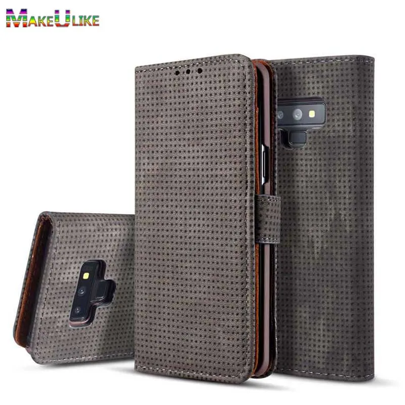 

MAKEULIKE Wallet Case For Samsung Galaxy Note 9 Flip Cover New Style PU Leather Phone Bag Case For Samsung Note 9 Note9 Pouch