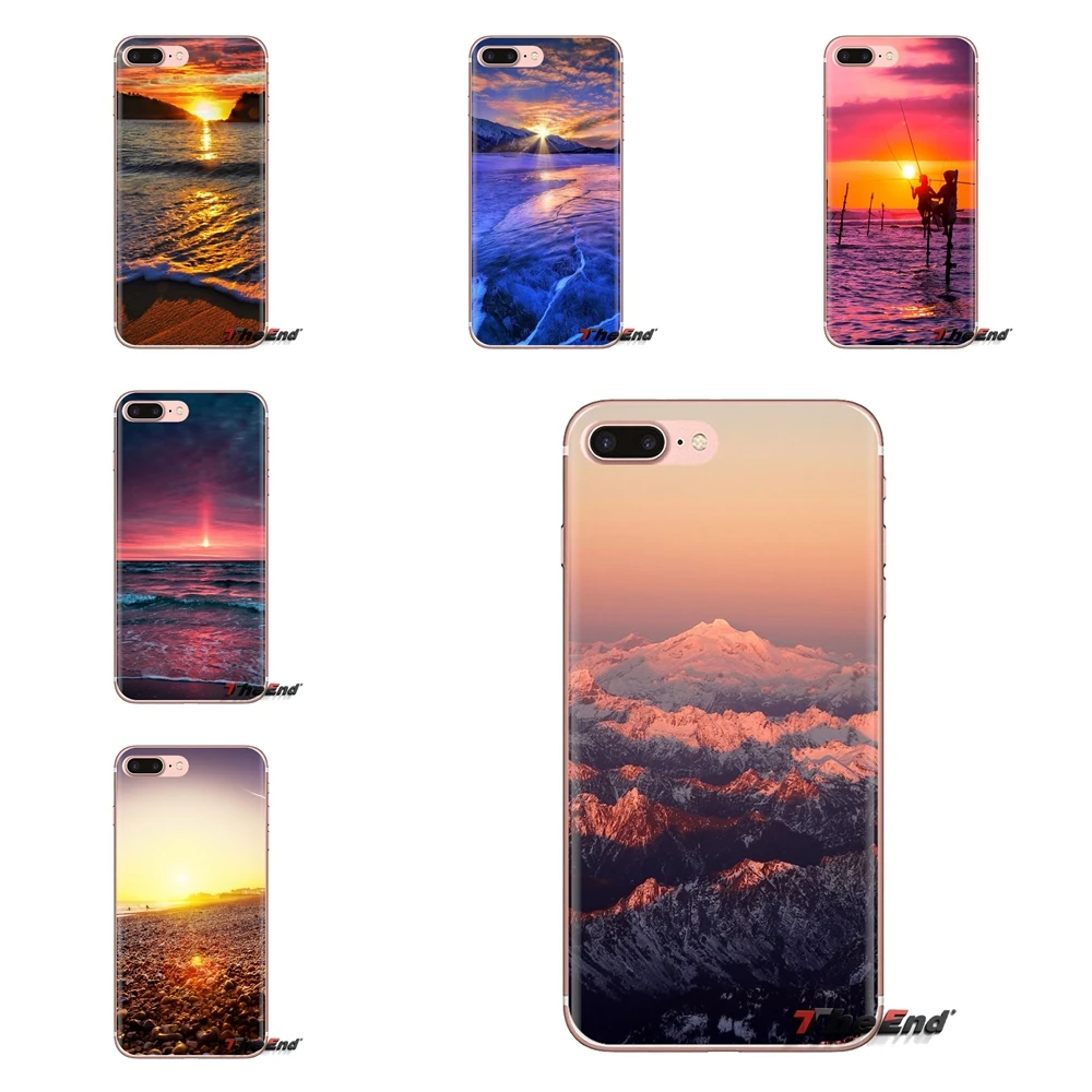 Ipod Touch の Apple の Iphone 4 4 S 5 5 S Se 5c 6 6 S 7 8 Xr Xs プラス最大透明ソフトシェルカバー日没携帯壁紙 フィットケース Aliexpress