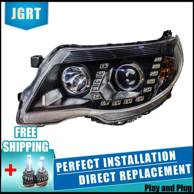 2pcs Led Headlights For Subaru Forester 2009 2017 Car Lights 2pcs Led Headlights For Subaru Forester 2009 2017 Car Lights Double Xenon Lens Accessories Daytime Running