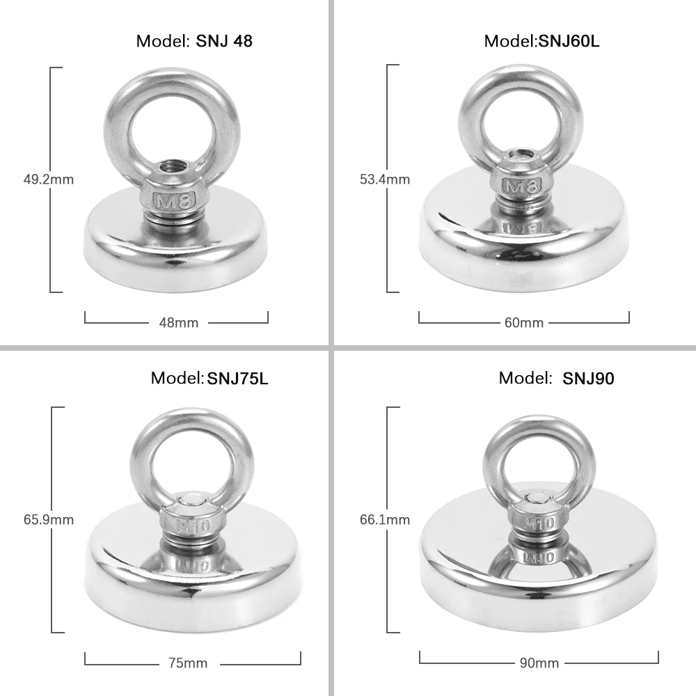 Сильный спасательный магнит рыболовный горшок, магнит для Глубоководной Рыбалки, магнитный крючок, неодимовый магнит, все размеры, держатель для охотника за сокровищами
