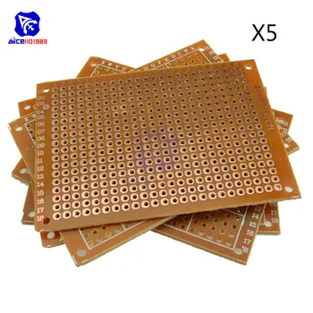 

diymore 5PCS/Lot Universal PCB Board 50x70 mm 2.54mm Hole Pitch Prototype Paper Printed Circuit Panel 5x7 cm Single Sided Board
