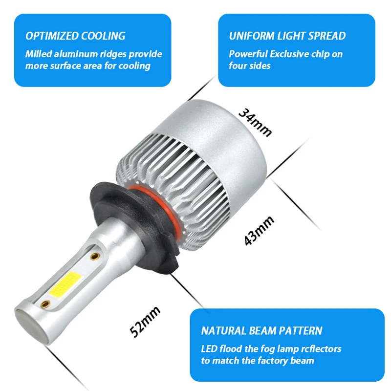 Aslent S2 H4 LED H7 H11 H1 Car Headlight H8 9005 HB3 9006 HB4 9004 9007 H3 Bulb Lamp COB Auto Fog Lights 6000K 72W 8000lm 12V Aslent S2 H4 LED H7 H11 H1 Car Headlight H8 9005 HB3 9006 HB4 9004 9007 H3 Bulb Lamp COB Auto Fog Lights 6000K 72W 8000lm 12V