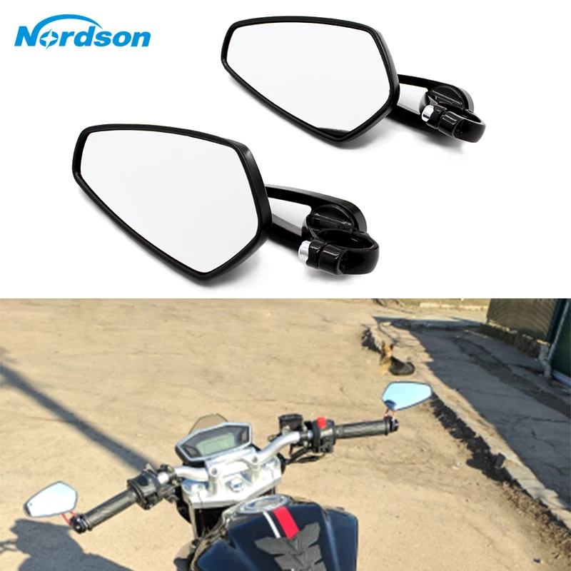 Универсальные зеркала на руль мотоцикла 7/8 дюйма 22 мм|motorcycle license plate holder|motorcycle mirror