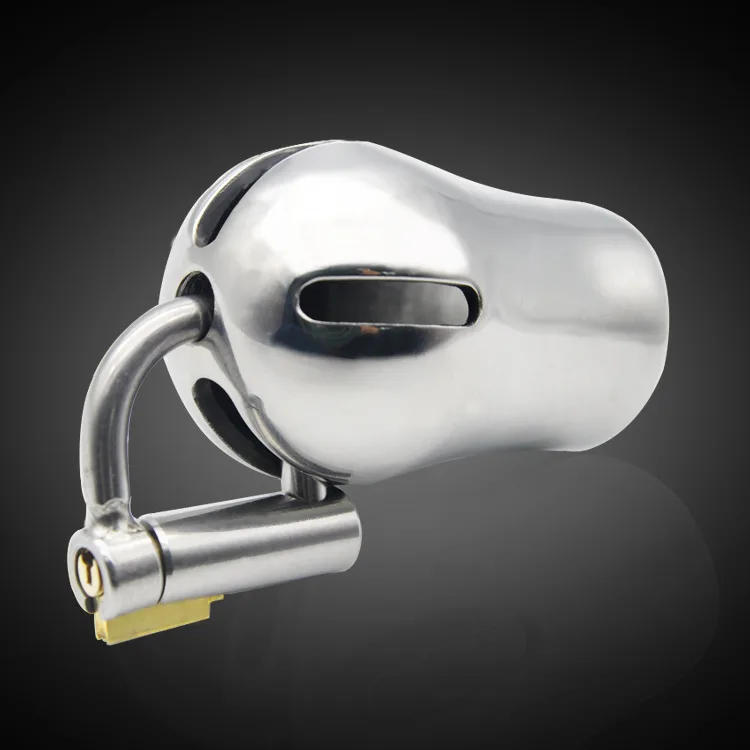 

Chastity Locks Male Chastity Stainless steel Cage with Titanium Plug and PA Lock Virgin lock