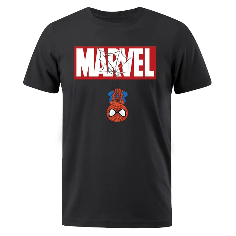 

2019 Summer MARVEL Avengers T Shirt 3D Iron Spiderman T-shirt Men Cotten Tee Shirt Top Short Sleeve Male T-Shirts Streetwear