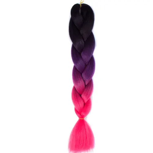 FALEMEI синтетические жгуты для вплетания волос Омбре яки объемное крупное плетение волос 100 г/упак. 5-6 пачек может наполнять голову 24 дюйма 60 цветов - Цвет: #31