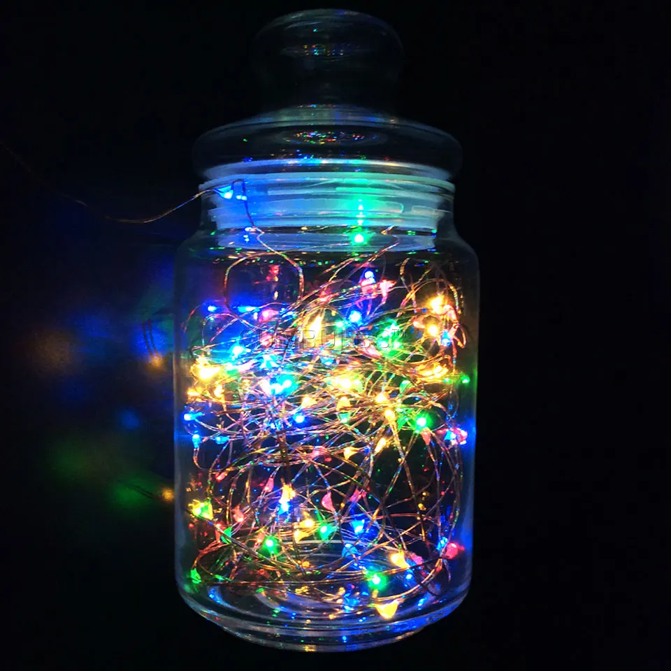 1 м 10 светодиодная гирлянда USB на батарейках Cooper Wire Fairy Рождественские огни