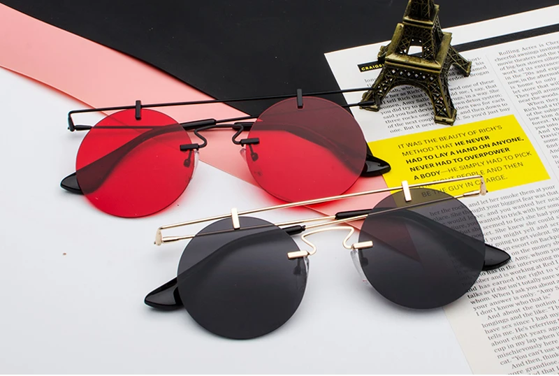 rimless sunglasses for women brand designer detail (4)