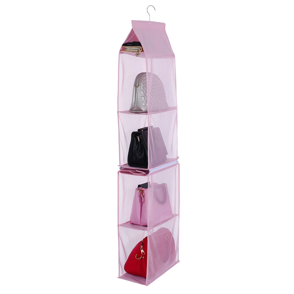 

Large Capacity Hanging Closet Wardrobe Household Storage Bag Removable Multifunction Non Woven Fabric Handbag Organizer