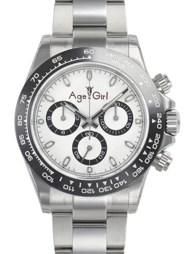 

Top Luxury Brand New 40mm Black Ceramic Bezel Mens Watch Japan Quartz Gents Daytona Style Chronograph Watches AAA+ Quality White