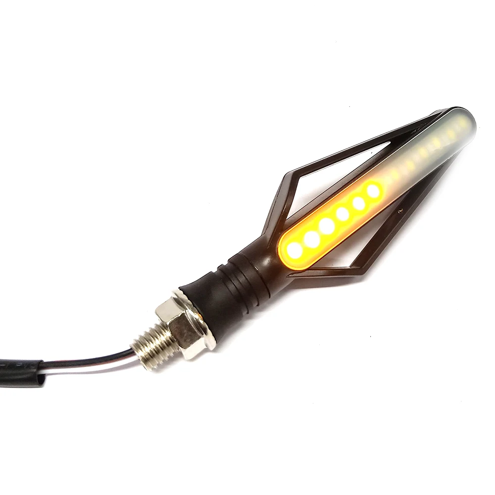 Мотоцикл 24LED двухцветная вода поворот световые сигналы день линия сигнальный индикатор аксессуары для мотоциклов