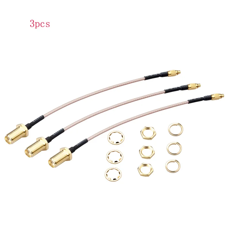 

3pc SMA Female to MMCX Male Adapter Cable RG316 Extension Cord External Thread Inner Hole Connection Wire for AKK FX2/X2/FX3/FX4