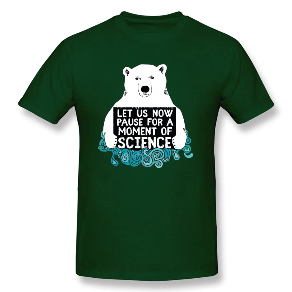 Science-Bear-190619 Lovers Day All Cotton Round Collar T Shirt Short Sleeve Classic T-Shirt Fashionable Normal T-Shirt Science-Bear-190619 dark