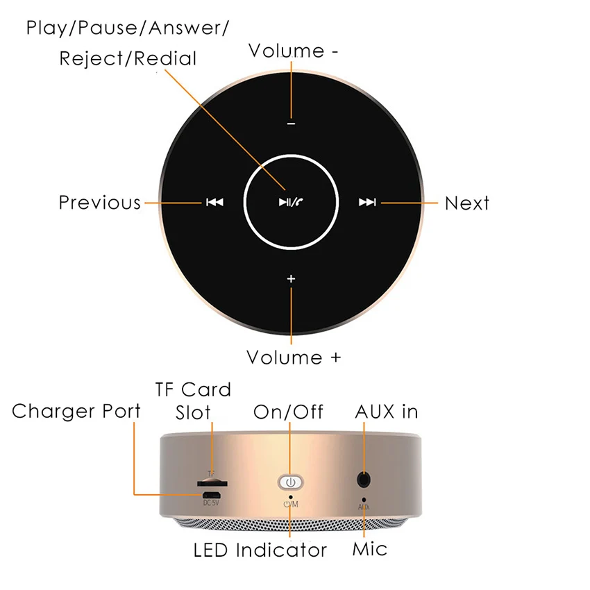 Aimitek A6 Portable Wireless Wired Bluetooth Speaker-18