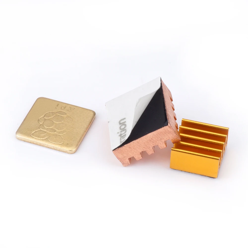 3 шт. Raspberry Pi Model B + плюс радиатор 1 алюминий 2 меди с логотипом охлаждающая Подушка