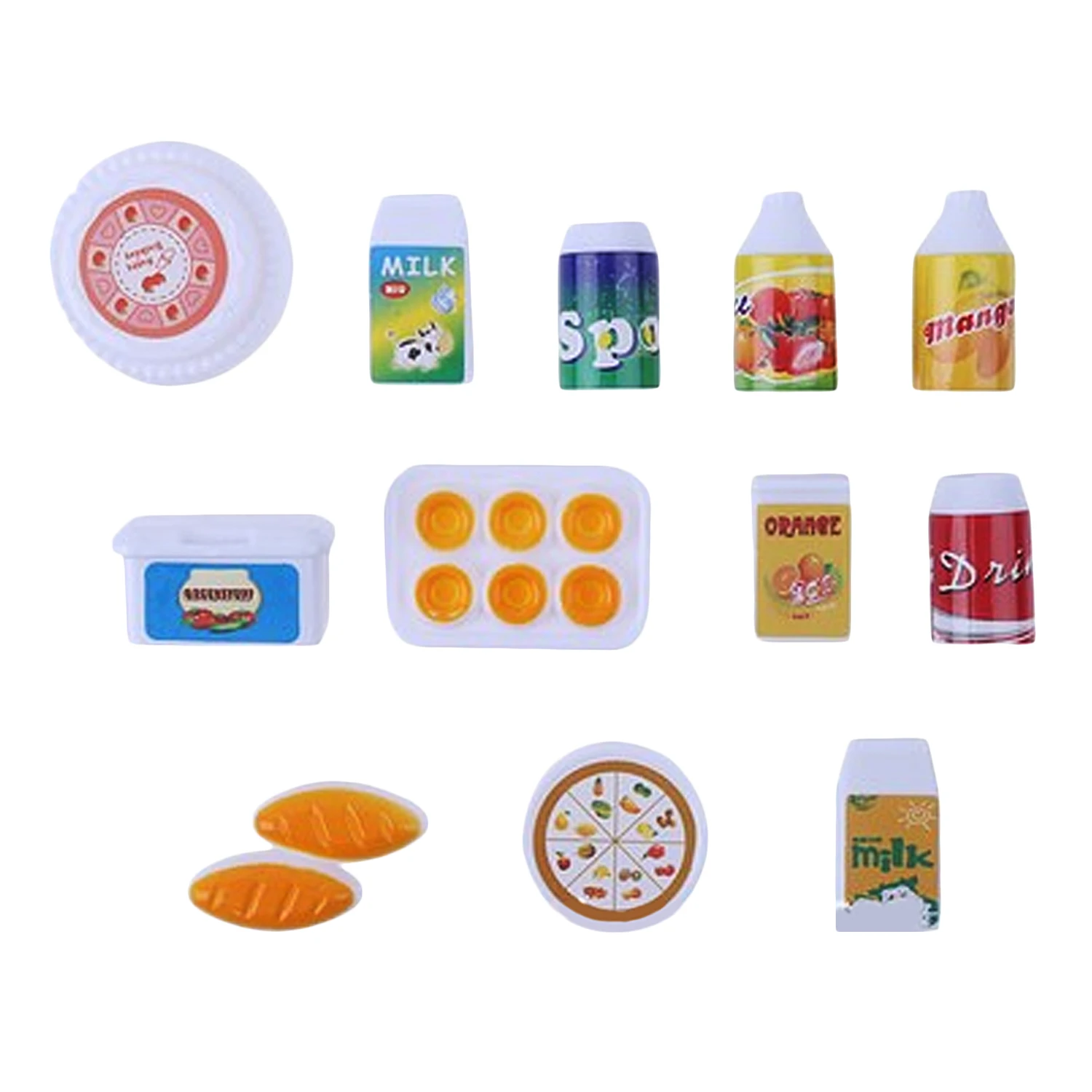12PCS Mini Doll Bread Food Drink Juice Milk Pizza Miniature Dollhouse Kitchen Furniture Doll House Accessories for Barbie Toy 12PCS Mini Doll Bread Food Drink Juice Milk Pizza Miniature Dollhouse Kitchen Furniture Doll House Accessories for Barbie Toy