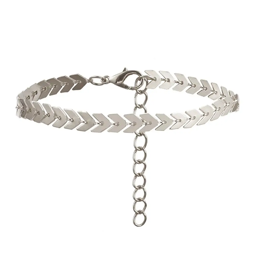 

2018 New Style Hot Sale Tide Woman Fashion Simple Street Shoot Trendy Wind Fish Bone Bracelet Chain Link Bracelets Party Gifts
