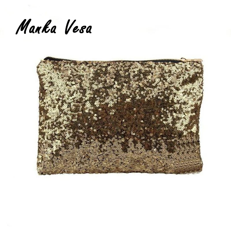  Manka Vesa Promotional Fashion Women Clutch Dazzling Sequins Glitter Sparkling Handbag Evening Bag Wholesale Good Quality 