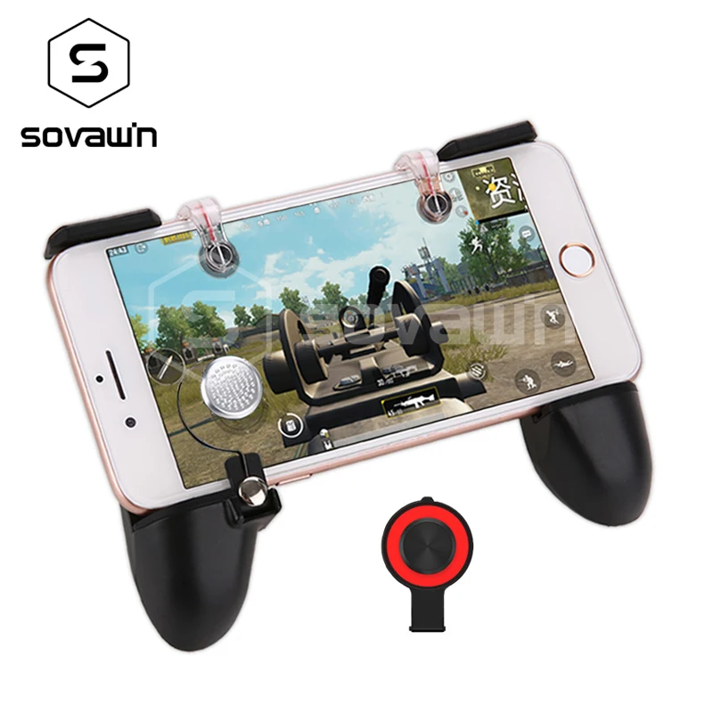 Kopen Sovawin 3 IN 1 Gamepad Controller PUBG Mobiele Controller l1r1 Handgrepen PUBG Touchscreen Mobiele Joystick voor iphone voor android
