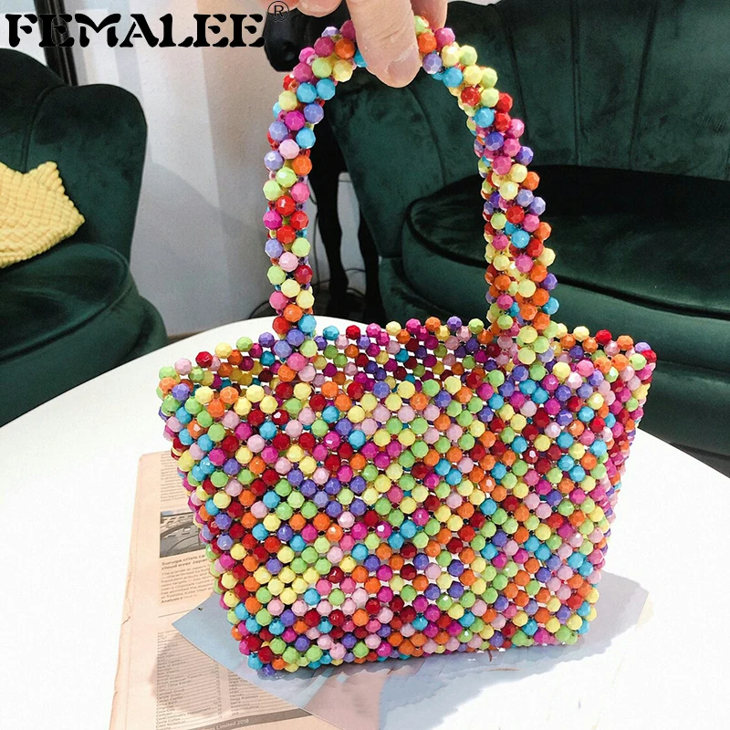 FEMALEE العلامة التجارية مصمم رصع الصيف الأزياء حقيبة يد سلاسل العصرية النساء حقيبة كتف فتاة برشام موهير حقيبة مربع حقيبة ساعي