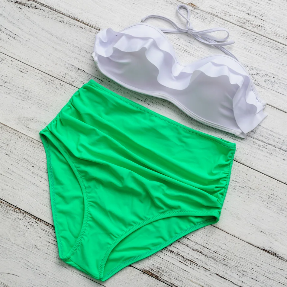 Bonitakinis Brand Swimsuits Ruffled Tops Biquini Bathing Suits Bohemia Beachwear Brazilian Bikinis set Sexy Women Swimming Suit
